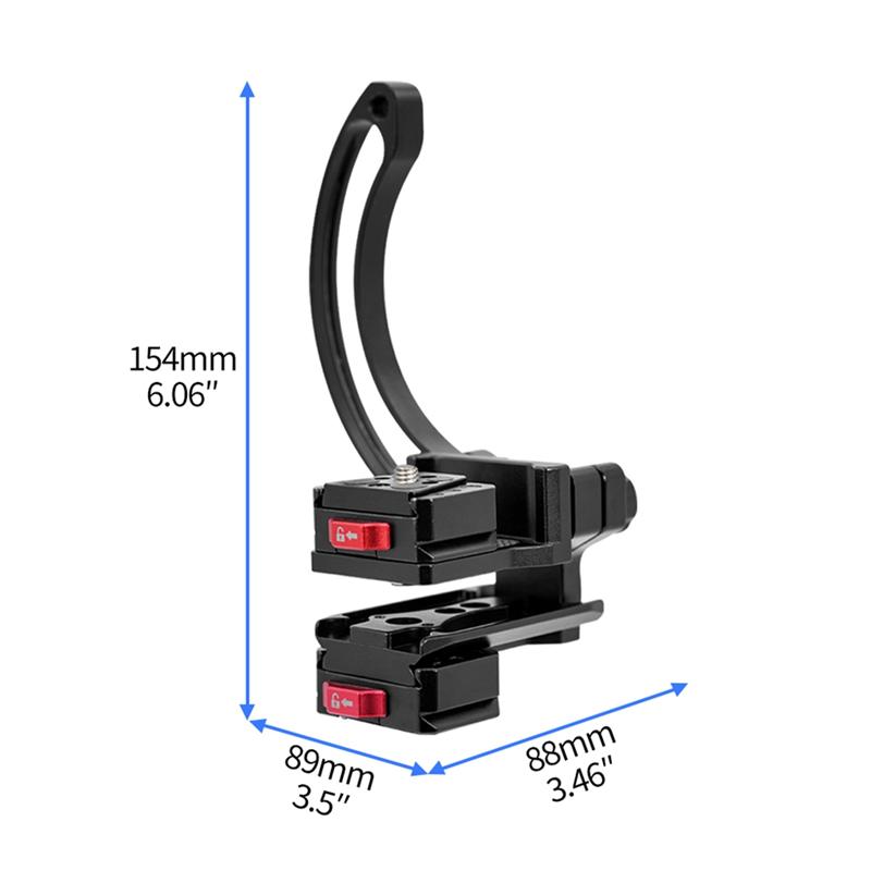 Supporto Staffa per Obiettivo Fotocamera ABNR Supporto Obiettivo Fotocamera Staffa Orizzontale Verticale per Fotocamera