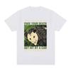 Fake Your Death Opossum Funny T Shirts Unisex Fashion Short Sleeve Tshirts Casual Cotton Oversized Short Sleeve Tshirt Streetwear
