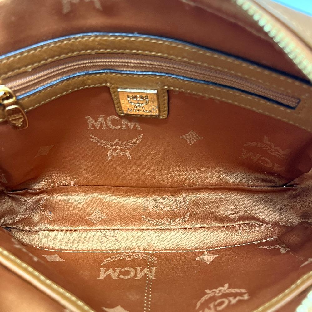 MCM MWR25VI20C0001 Vicetos Crossbody Bag Shoulder Bag Leather Brown/GoldHardware