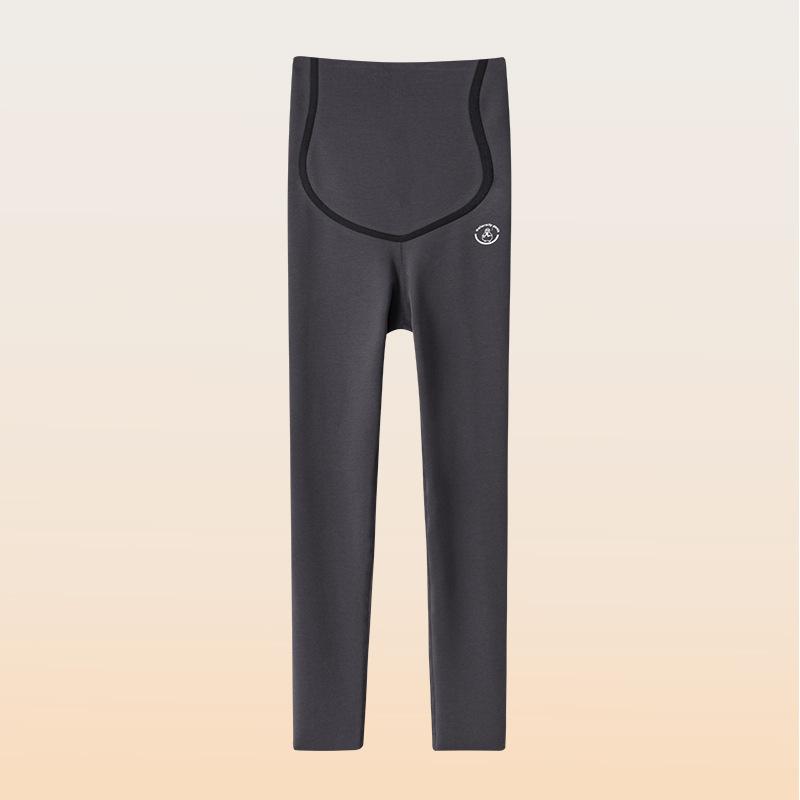 Maternity pants cotton autumn and winter velvet thickened outer wear thin maternity wear high waist large size belly support pants maternity leggings