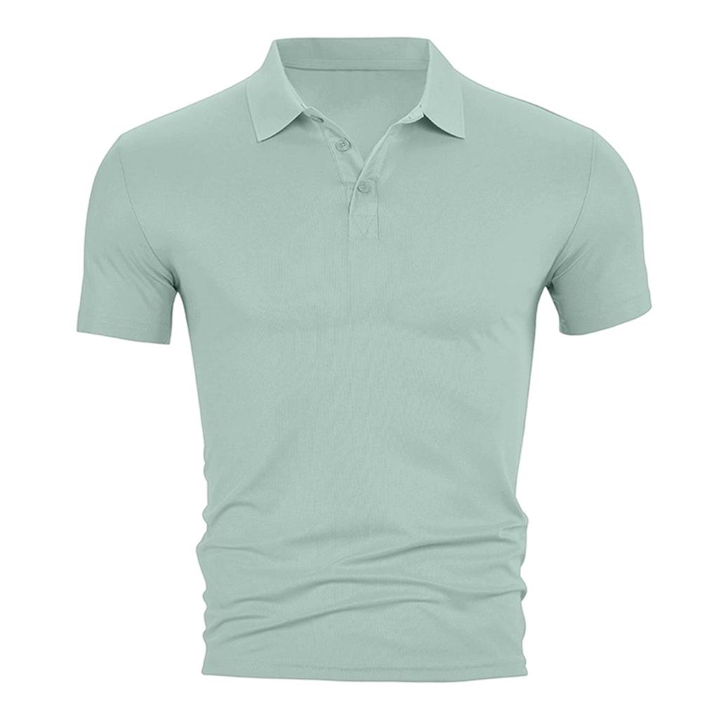 Men’s Summer Short Sleeve Polo Shirt Classic Lapel Design Quick Dry Breathable Lightweight Casual T Shirt for Daily Wear
