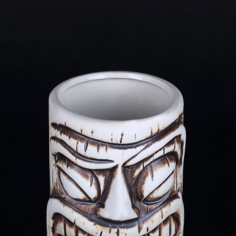 600ml Ceramic Tiki Mug Creative Porcelain Beer Wine Mug Cup Bar Tool