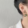 New Arrival Acrylic Retro Elegant Green Geometric Dangle Earrings For Women Fashion Simple Water Drop Jewelry Gifts