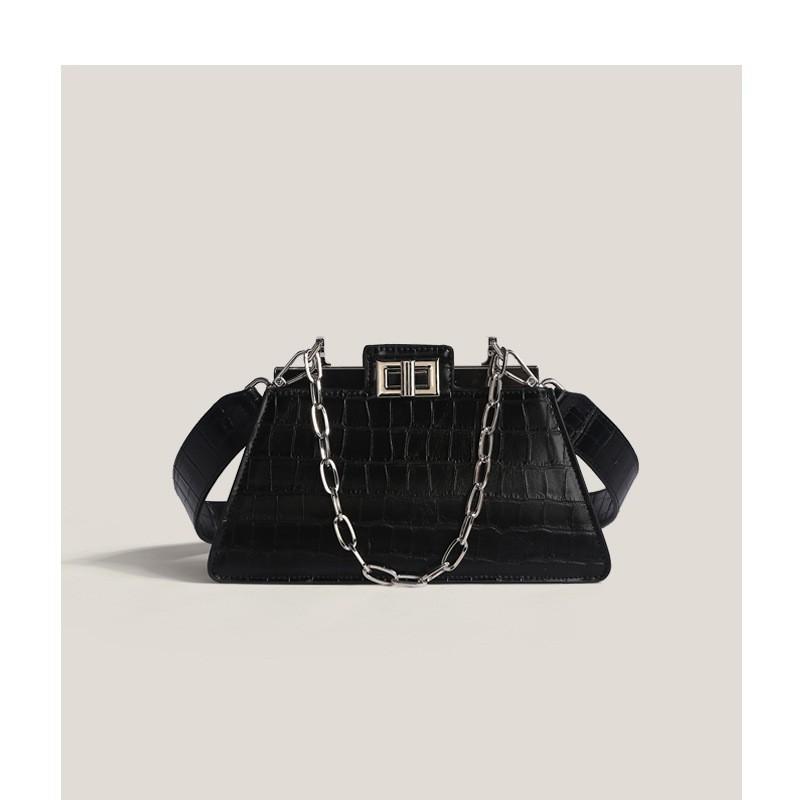 

Vintage Acrylic Chain Underarm Bag Women 2025 New Double-sided Clip Stone Pattern All-match Single-shoulder Handbag чёрный
