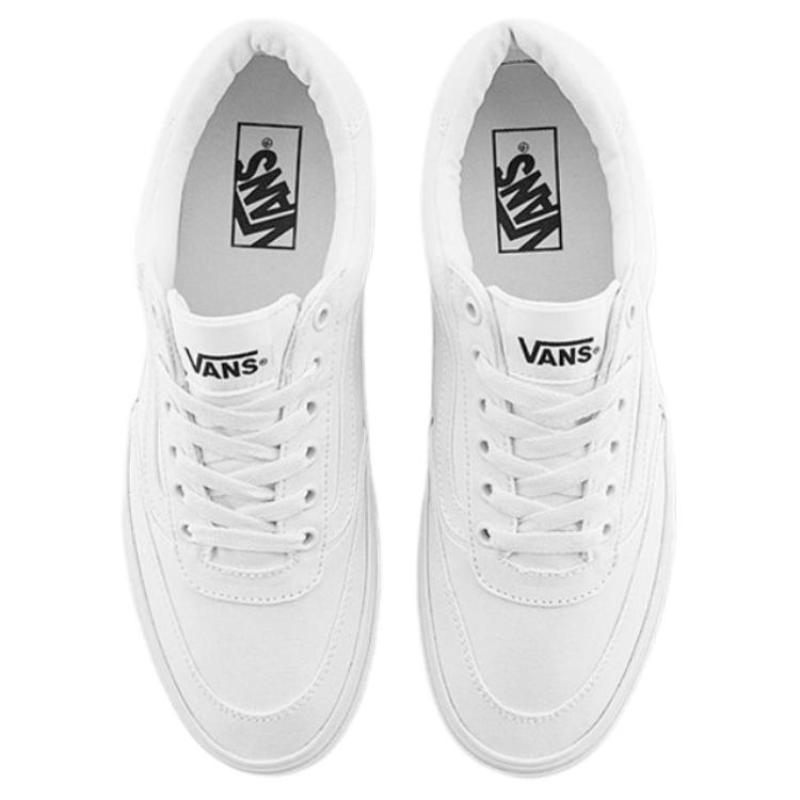 Vans Brooklyn LS Slip Resistant Abrasion Resistant Low Top Skateboard Shoes Men's White Sneakers VN000D7QWWW