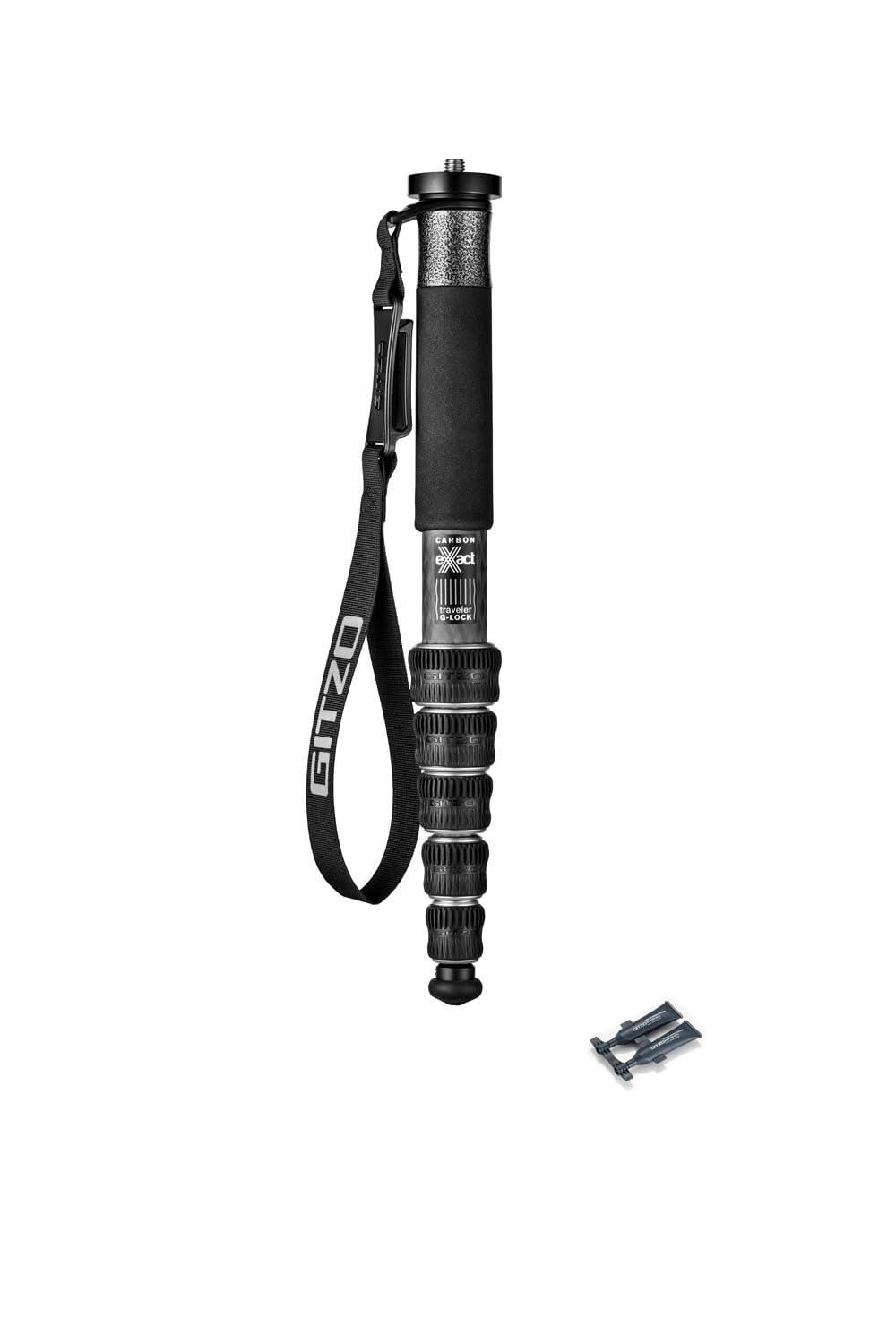 

Gitzo Carbon Fiber Monopod Series 6 29mm Leg Maximum Height Minimum Height Weight Load Capacity and Tripod Grease JP A00001BGI 2, Sections, Traveler, чорний