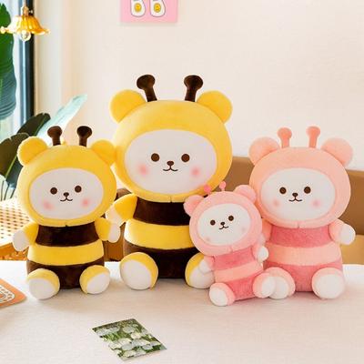 Stuffed Bee Doll Plush Toy Bee Shape Bees Bear Plush Dolls Kawaii Bee Stuffed Toys  Birthday Gifts