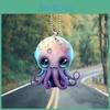 Cute Acrylic 2d Octopus Car Decoration Hanging Pendant For Christmas Tree Backpack Keychain