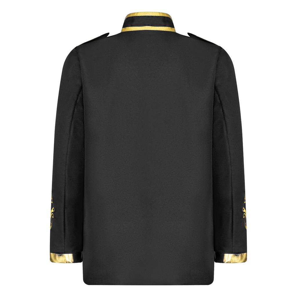 Boys Halloween Medieval Prince Costume Gold Embroidered Jacket Retro Palace Court Uniform