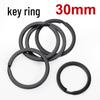 30mm Černý Plochý Kroužek na Klíče pro Tašky, Lahve, Hračky a Doplňky