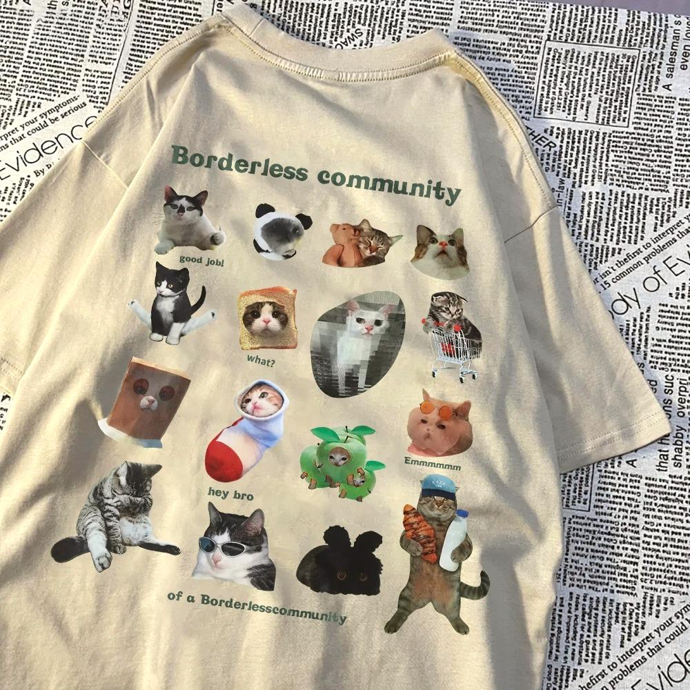 

Summer Women TShirts Cute Cats Picture Printed Short Sleeve Round Neck Soft Comfortable Tops Casual FeUnisex Clothing 4XL