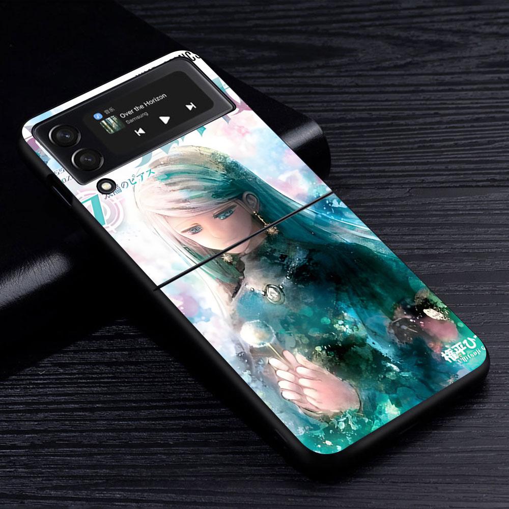 Mission Yozakura Family Case for Samsung Galaxy Z Flip4 Flip3 5G PC Hard Cell Phone Shell Z Flip 4 3 Black Zflip4 Zflip3 Cover
