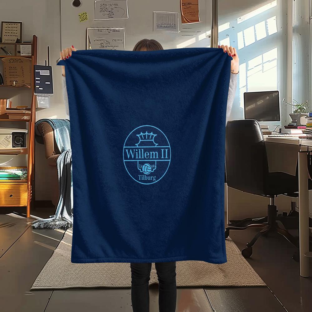 Football Club William II  Print Flannel Blanket, High quality Comfortable for All Seasons, Home Decor, Warmth and Comfort
