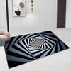 3D Vortex Illusion Carpet Entrance Door Floor Mat Abstract Geometric Optical Doormat Non-slip Floor Mat Living Room Decor Rug