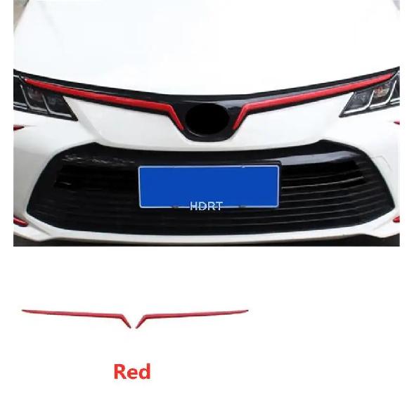 Car Front Fog Light Frame Grills Trim Strip Upper Middle Mesh Net Moulding Lamp Cover Sticker Styling For Toyota Corolla  +