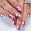 Square Press On Nail 4th of July Fake Nail Independence Day Glues On Nail Patriotic False Nail Full Cover Fake Nail