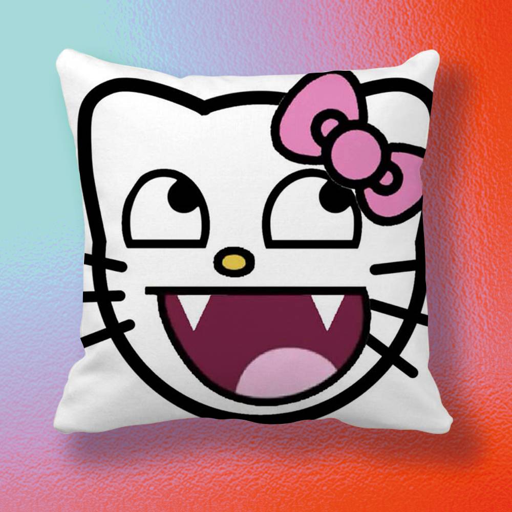 New Funny TrollFace  Pillow cover gift High definition digital printingSurprise vivid pattern Household