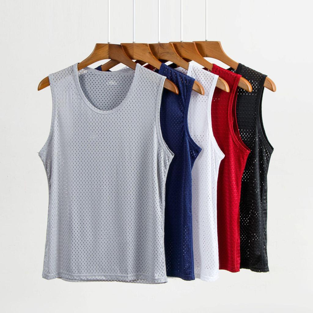Men's Quick-Drying Ice Silk Mesh Sleeveless Sports Vest