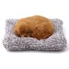 Simulated Napping Dog Cloth Mat & Plush Toy - Cute Animal Ornament, Perfect for Car Decoration & Desktop Decor