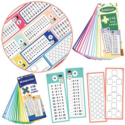 2 Mix Style Set Math Flash Card Chart Reusable Math Teaching Enlightenment Prop Addition Subtraction Multiplication Division ZYF