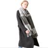 Autumn and Winter Polyester Circle Sand Plaid Scarf Women's Warm Fringed Scarf Shawl