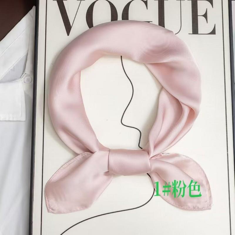 Foulard Quadrato 70cm in Raso Imitazione Seta Tinta Unita Donna Elegante Semplice Versatile per Collo Fascia Decorativa