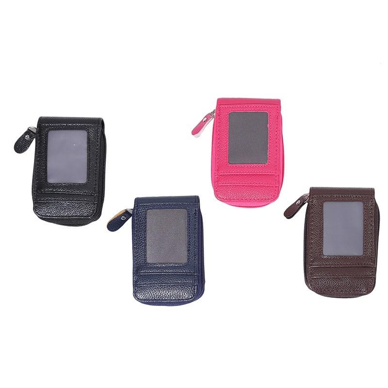 Porta carte multi-slot vintage piccolo portafoglio donna uomo business banca carta di credito borsa porta monete uomo portafoglio in pelle con cerniera