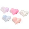 5pcs/lot Colorful Glitter Heart Shape Beads Big Hole Loose Spacer Acrylic Beads For DIY Charms Bracelet Phone Chains Accessories
