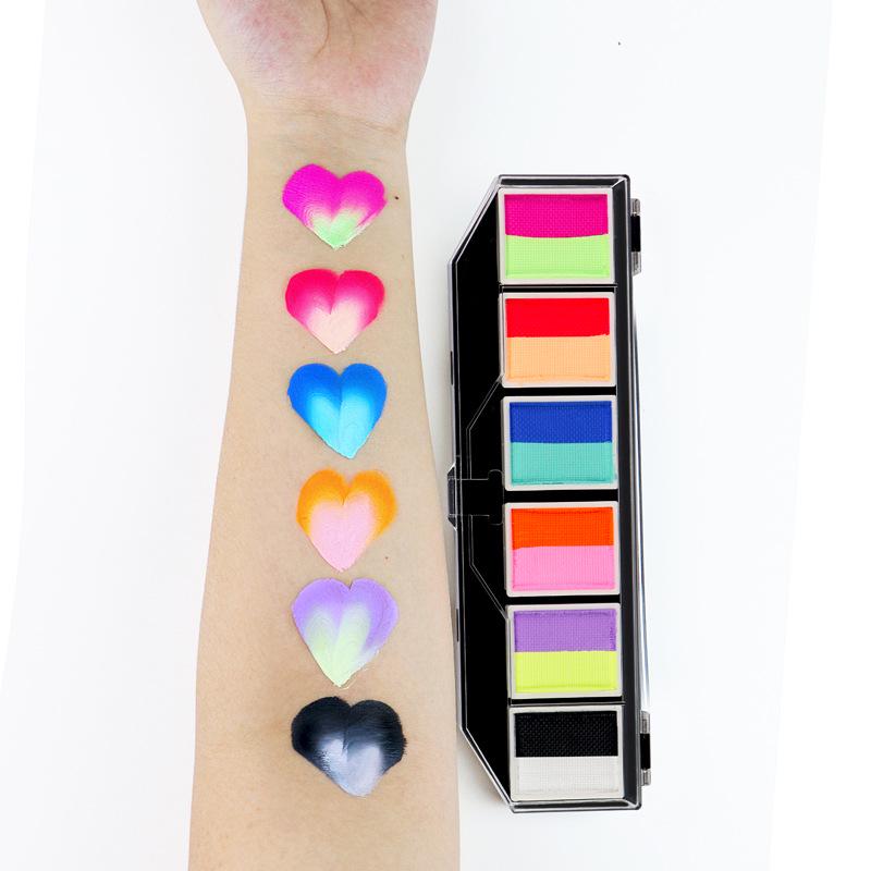 In-Stock 6-Color Dual-Tone Washable Face & Body Paint Cream for Kids