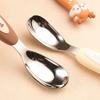 Cartoon Children's Spoon Stainless Steel Rice Spoon Meals Dessert Fruit Spoon  Food Accessories
