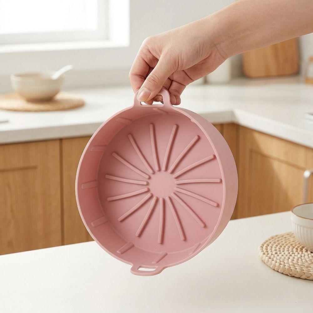 Bakeware Accessory Silicone Silicone Pot Reusable Dishwasher Safe Fryer Basket Non Stick Flexible Fryer Tray Baking and Frying