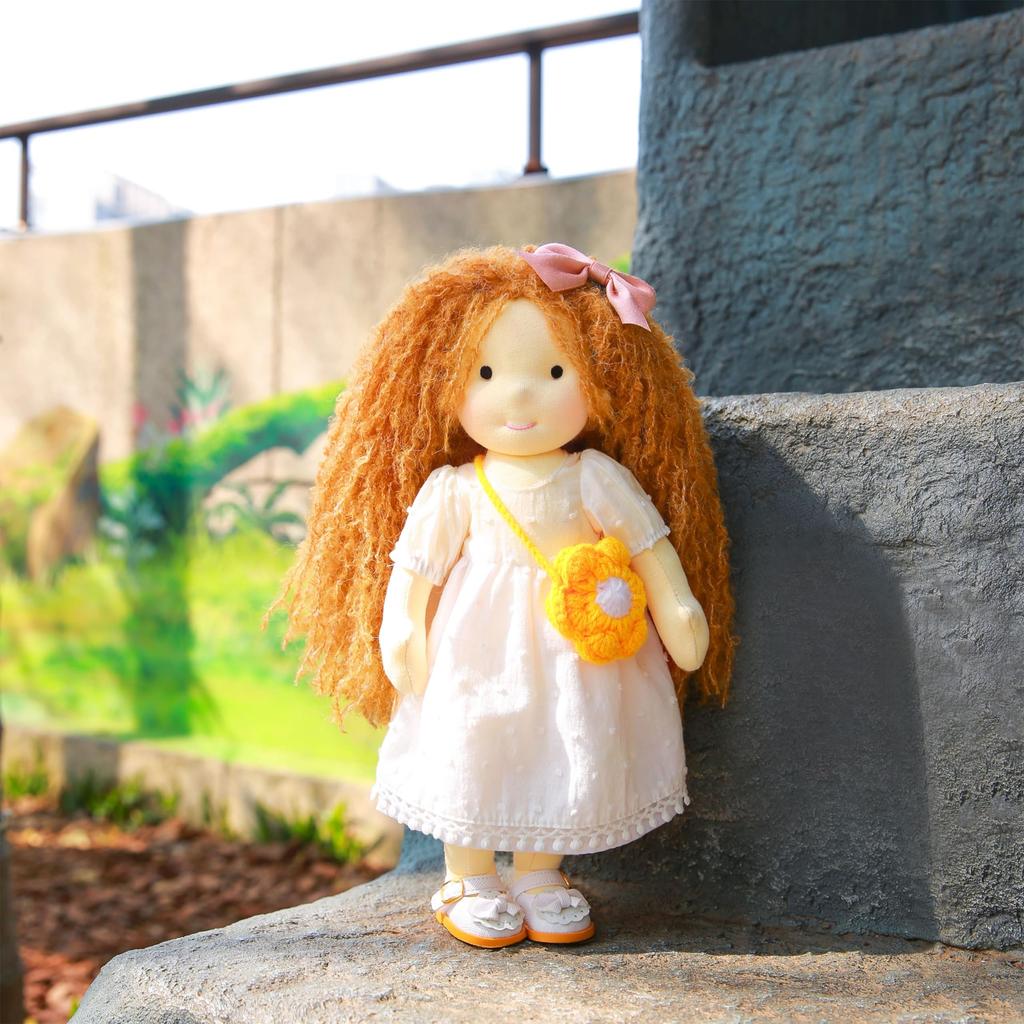 BlissfulPixie Waldorf Handmade Fairy Doll Cute Plush Toy for Perfect for Kids Doll, - 30cm, Soft, Girls,