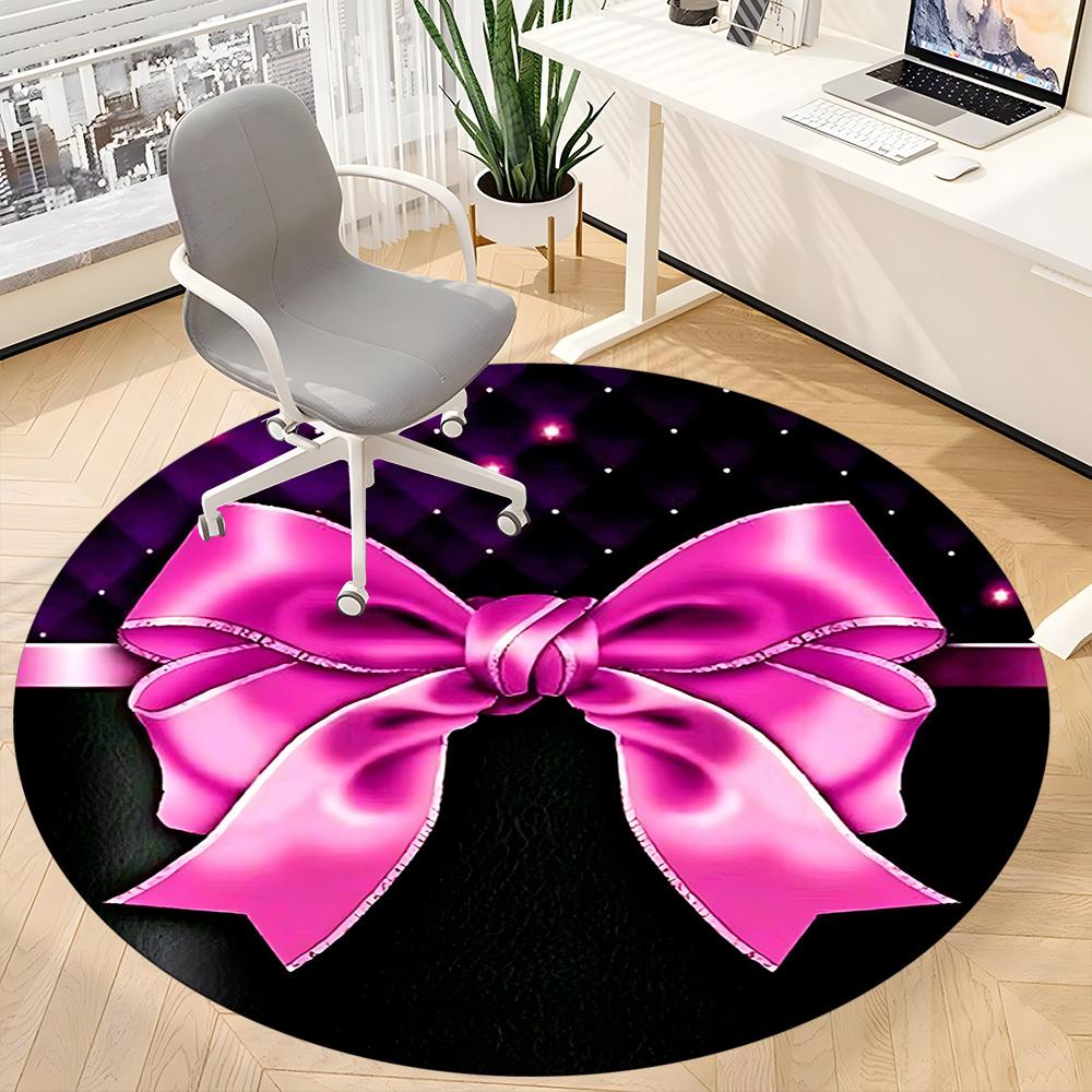 1pc Bow Ribbon Chair Carpet for Office - Durable, Ideal for Chair Mats, Stylish & Functional Decorative Rug yy260203087