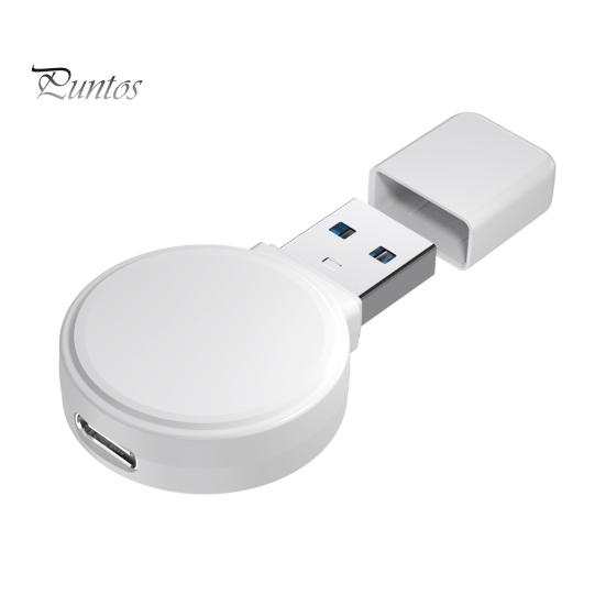 

Зарядное устройство для часов Беспроводная индукционная зарядная док-станция Компактное портативное магнитное зарядное устройство для Apple Watch USB Type-C Быстрая зарядка Двойные интерфейсы белый