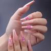 O2 Long Wearable Removable Nail Patches: Pointed Press-On False Nails for Nail Art
