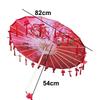 Chinese Japanese Art Silk Parasol Umbrella Large 82cm Embroidery Tassel Decorative Umbrella Classic Ribbon Umbrella