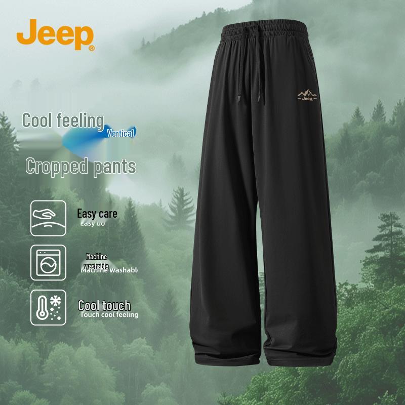 Men s JEEP Quick-Dry Ice Silk Casual Pants L