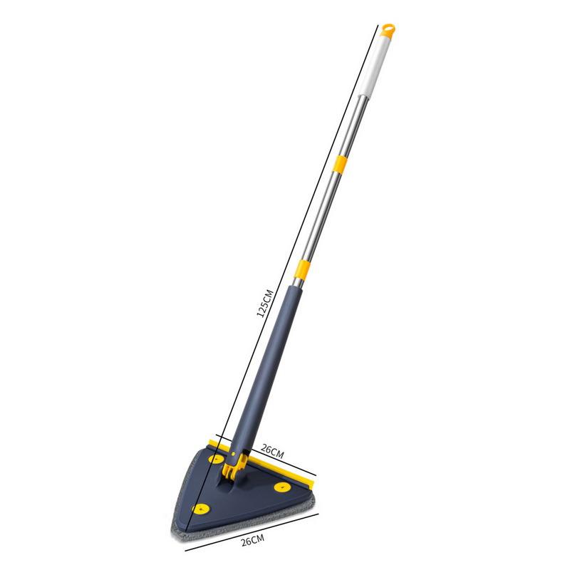 360 Degree Rotatable Cleaning Mop Triangular Squeeze Rotary Wiper Cleaning Floor Glass Ceiling Wall Cleaner Mop Broom Clean Tool