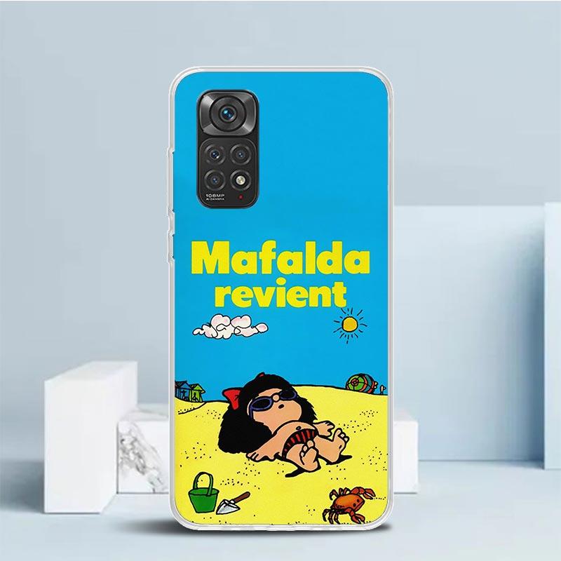 Mafalda Cartoon Phone Case For Xiaomi Redmi Note 15 14 14S 13 12S 12 Pro Plus 11S 11 11T 11E 10S 10 + Soft TPU Back Cover Redmi