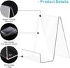 6 Pack Acrylic Book Stand Thickened Clear Book Display Easel Holder for Tablets Newspaper Magazines Notebooks Textbooks CDs