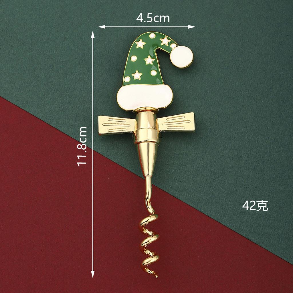 Christmas Wine Bottle Opener Bear Puppy Hat Gift Shape Grape Screw Corkscrew Christmas Gift