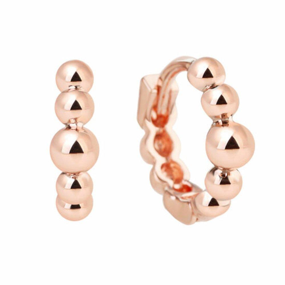 [] 14K Gold Needle Illa Ball Daily One-Touch Ring Earrings
