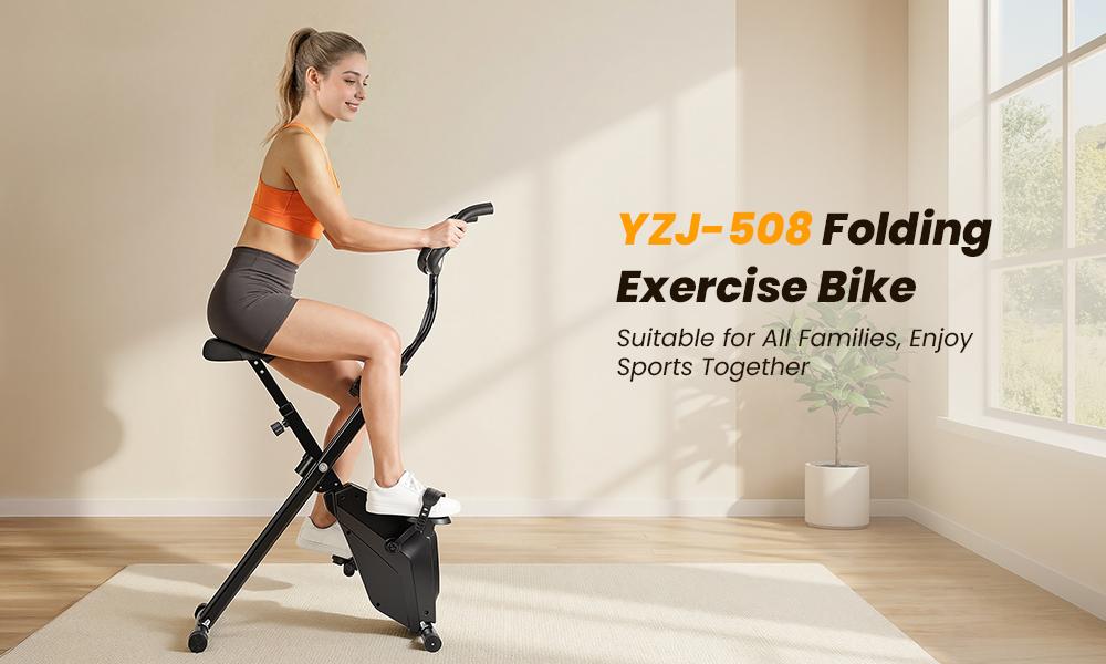 Indoor Exercise Bike YZJ-508 5 Levels Seat Adjustment 100 kg Maximum User Weight with Smart LCD Display