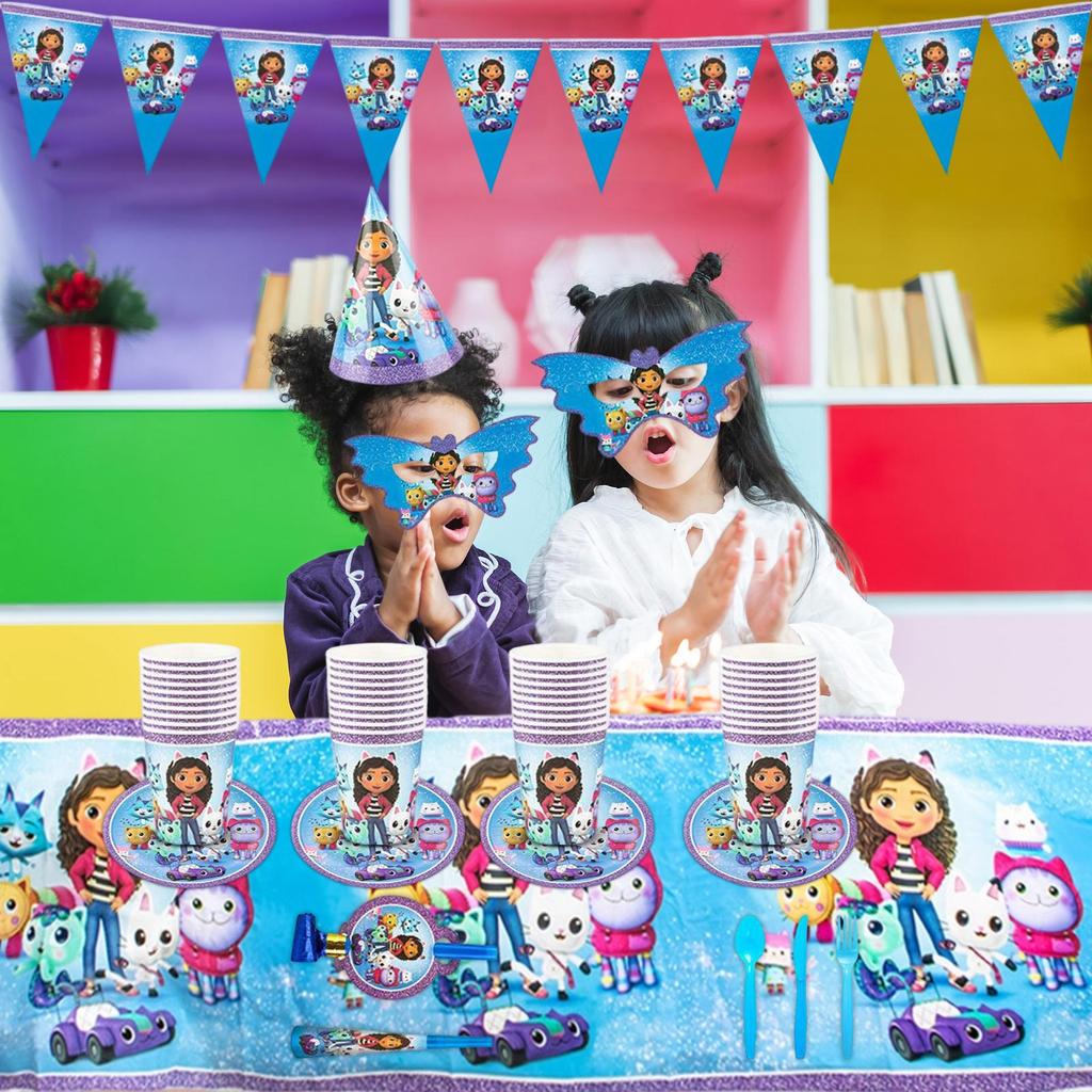 Birthday Venue Decoration: Children's Disposable Paper Plates, Tablecloths, Tableware