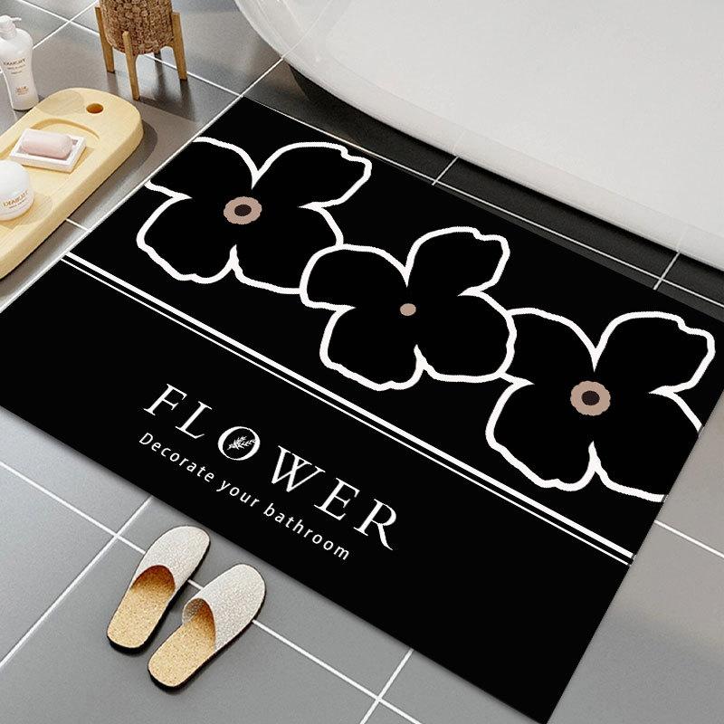PVC Mat Bathroom Door Mat Absorbent Door Mat Bathroom Anti Slip Foot Mat Quick Drying Floor Mat