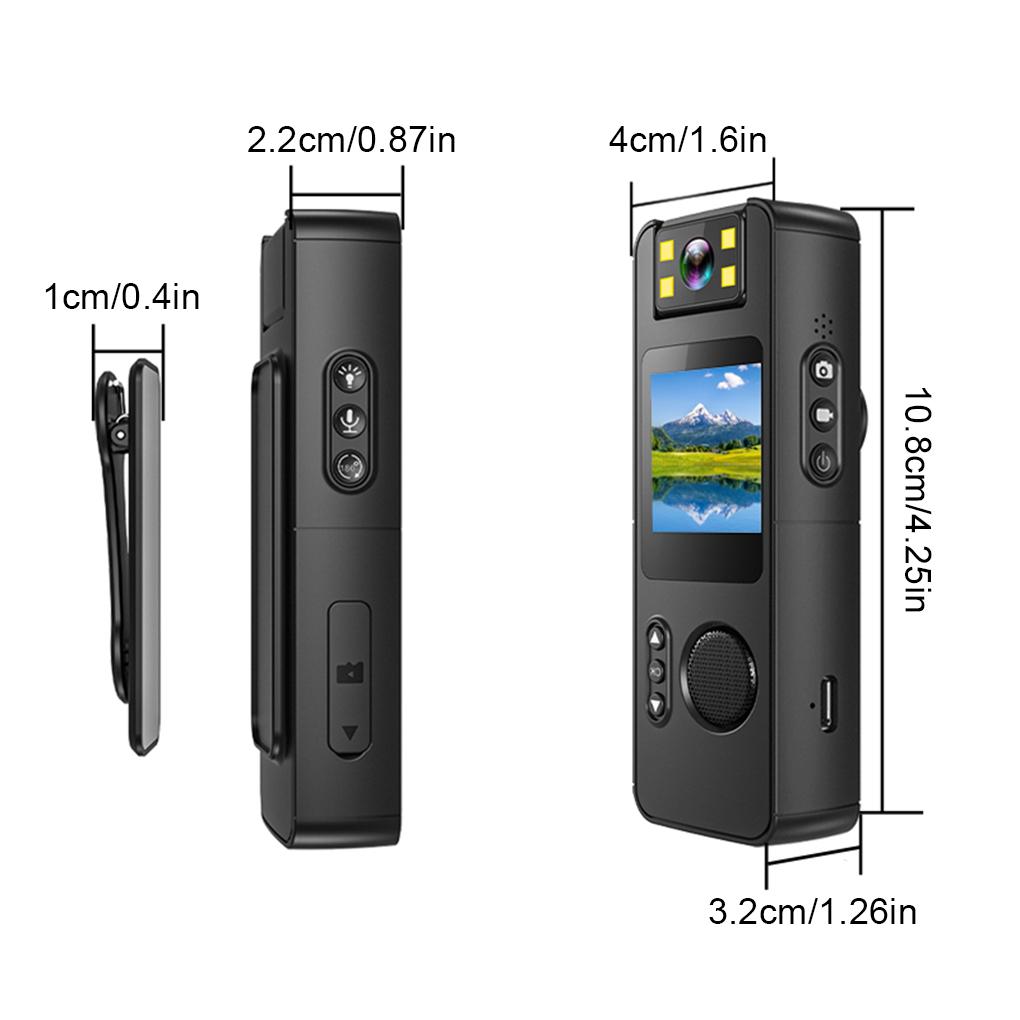 

HD 180-Degree Motion Detection IP Camera with Built-In Microphone Outdoor Back Clip Surveillance Camera чорний