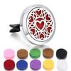 1pc Refillable Car Air Freshener Smell Perfume Diffuser Clip Auto Vent Essential Oil Stainless Steel Locket Interior Accessories