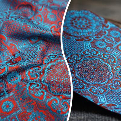 1/2/3M Retro Sun Flower Pattern Fabric Satin Silk Brocade Jacquard Fabric For Sewing Cheongsam Dress Kimono Upholstery Material