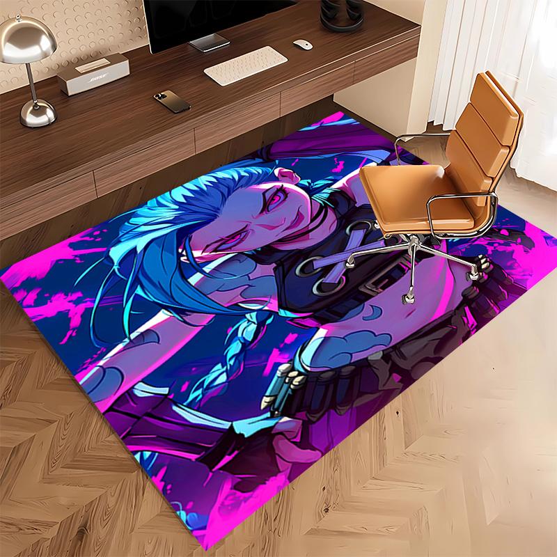 1pc Jinx Print Area Rug - Soft, Washable Non-Slip Indoor Mat, Living Room, Home Office Decorative Rug,Office Decorative
