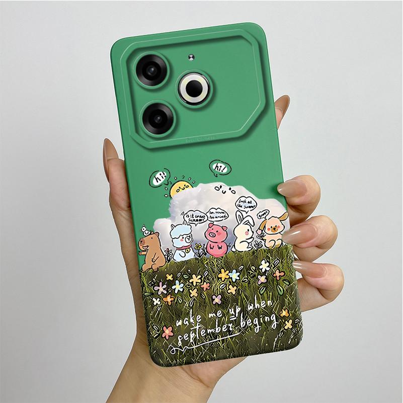 Per Tecno Pova 6 Neo Custodia POVA6NEO Silicone TPU Morbida Custodia per Telefono Verniciata Stampata Antiurto Protettiva Cover Posteriore